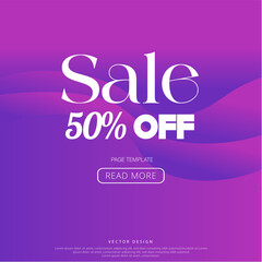 Abstract pink background , Sale banner 50% off