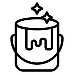 bucket line icon