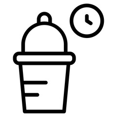 bucket line icon