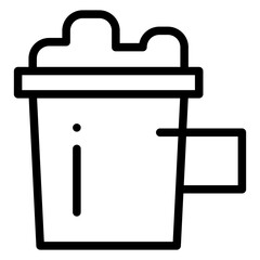 bucket line icon