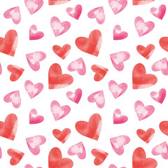 watercolor,  seamless pattern,  hearts,  valentine,  romantic,  fabric,  print,  texture,  background,  cute,  wallpaper,  decoration,  design,  holiday,  illustration,  textile,  backdrop,  graphic, 