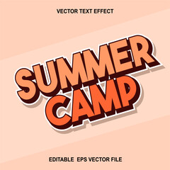Summer camp typography poster. Vector illustration for your summer design.