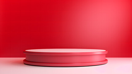 Red and White Round Object on White Surface, product presentations
