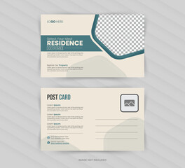 Unique Post card template design