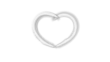 white line heart shape valentines day festival. on the blank background
