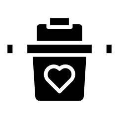 bucket glyph icon