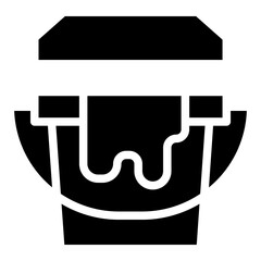 bucket glyph icon