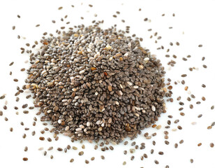 Chiasamen isoliert auf wei&szlig;en Hintergrund, Freisteller