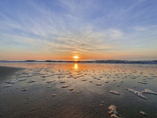 Sunset at Zandvoort Beach Netherlands