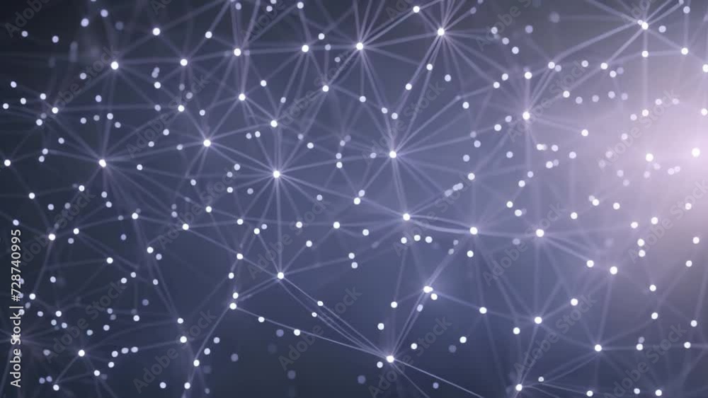 Poster dark background with white dots and lines, abstract technology background with connection lines and 