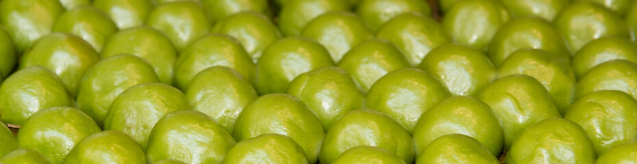 Steamed Asian bao buns with a shallow depth of field