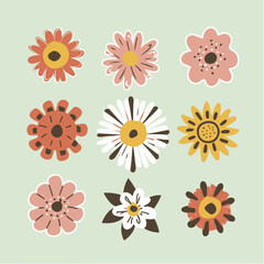 Petal Picnic: A Playful Array of Flowers and Branches