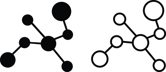 Scientific atomic elements set, Chemical engineering. Concept of innovation technology. Suitable for biochemical, pharmaceutical, beauty and other medical concept. isolated on transparent background.