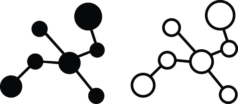 Scientific atomic elements set, Chemical engineering. Concept of innovation technology. Suitable for biochemical, pharmaceutical, beauty and other medical concept. isolated on transparent background.