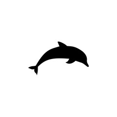 Obraz premium Dolphin logo icon isolated on transparent background