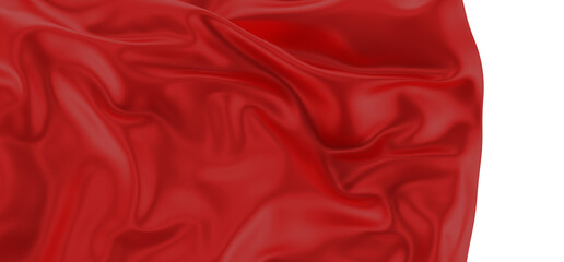 Flowing red cloth background, 3d rendering.