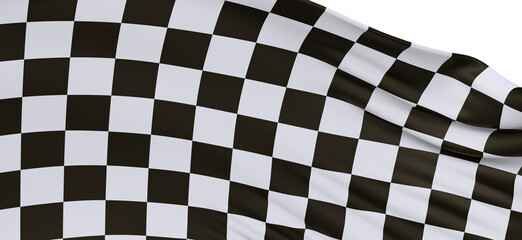 Obraz premium Waving racing finish flag in