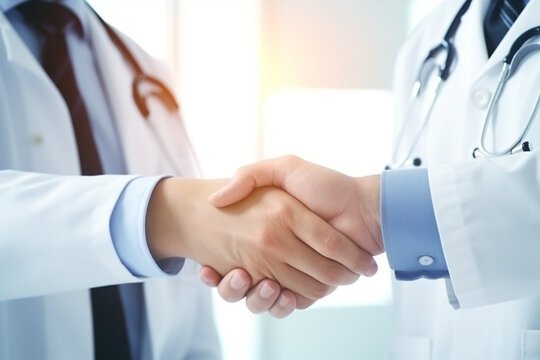 medical image. doctors handshake