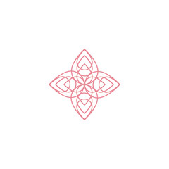 Flower minimal vector logo design