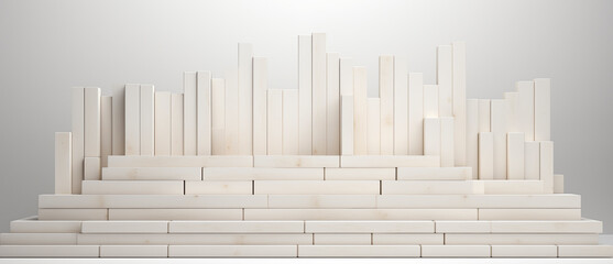 Obraz premium Boards and construction wood in an interesting graphic composition