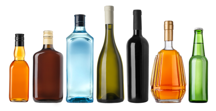 Set of diffrent bottles