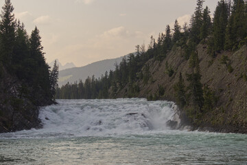 Bow Falls on a Smoky Summer Evening