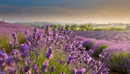 Naklejka premium beautiful field of lavender