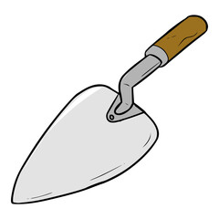 trowel illustration isolated vector
