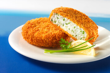 Fischburger , Fast Food, panierter Burger, Fisch, isoliert,
