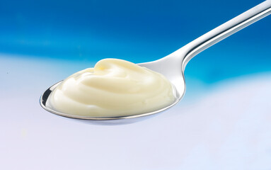 Salatcreme Löffel, Mayonaise, Chromlöffel, Silberlöffel, Sahne, Yoghurt, 