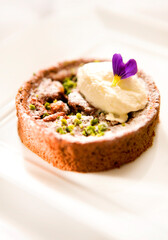 Schokokuchen, Dessert, süss, Nachtisch, creme,