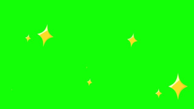 Watch Shining Stars Randomly Blink Against a Green Screen Background in this Mesmerizing Blinking Stars Video.
