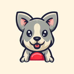 Obraz premium cute dog vector illustration 