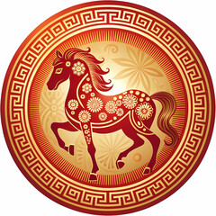 Chinese zodiac, star sign, Chinese year, year of, rat, buffalo, tiger, rabbit, dragon, snake, horse, goat, monkey, rooster, dog and pig, red illustrations, Happy new Chinese Year