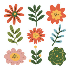 Whimsical Wilderness: Cute Flowers Dancing with Branches