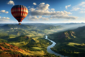 minimalistic design Hot Air Balloon Ride Over Beautiful Napa Valley, California