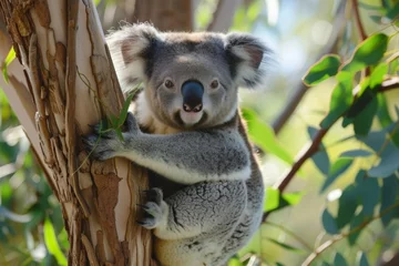 Keuken spatwand met foto Koalas in australian eucalyptus trees © Bijac