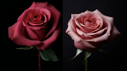 rose tiffany rose in the style of dark red and black background