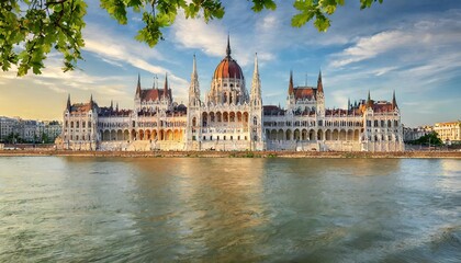 Obraz premium Generated image of hungarian parliament