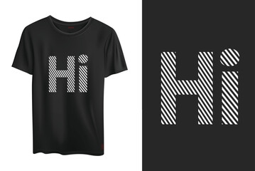 quotes, t shirt design,hi text trendy t shirt design remplate