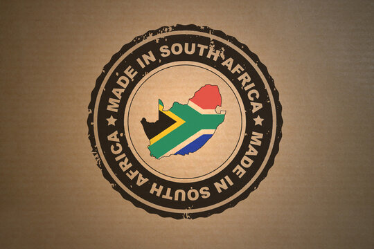 Made in South Africa stamped on a brown paper