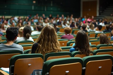 students in a lecture hall - ai-generated