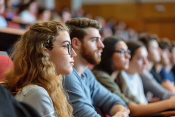 students in a lecture hall - ai-generated