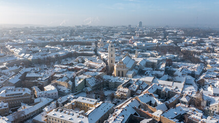 Vilnius old town in winter