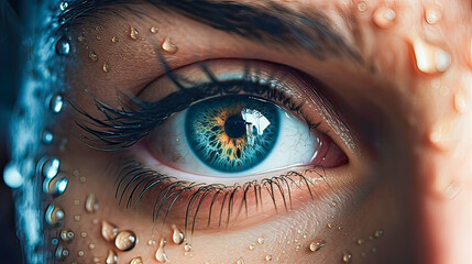 human eyes close-up