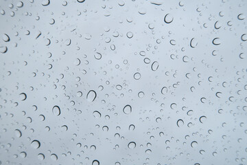 water drops on glass