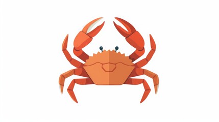 Red sea crab isolated on white background illustration.