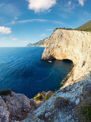 Summer coast landscape (Lefkada, Greece).