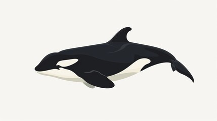 Fototapeta premium Killer whale black and white.