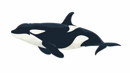 Obraz premium Killer whale black and white.